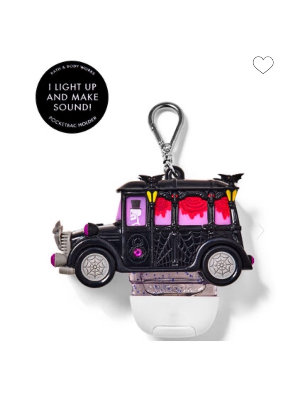 Bath & Body Works Halloween Skeleton Hearse PocketBac Holder (Lights up, Sounds)